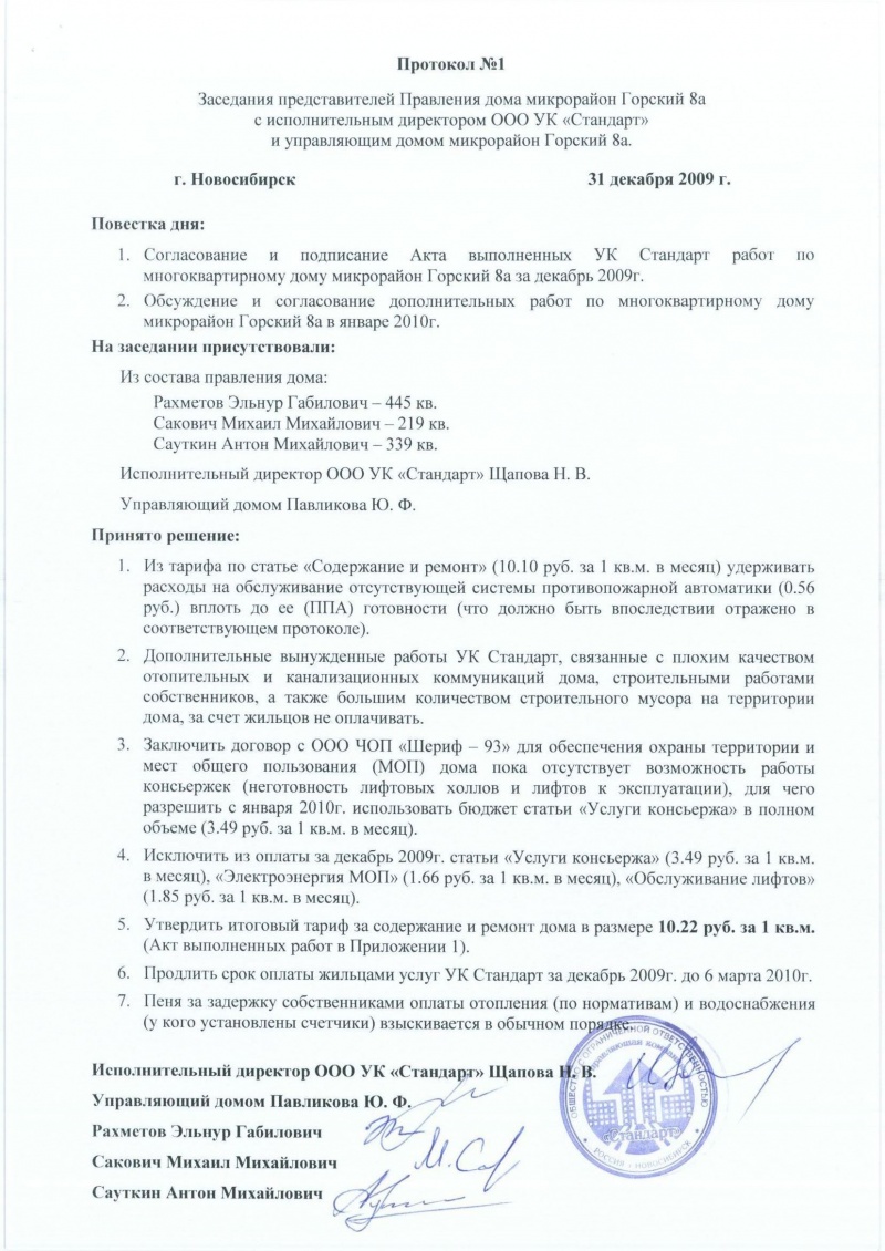 Дополнительно выполненные работы