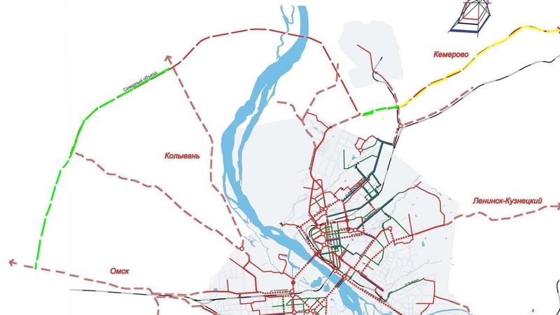 Где пройдет объездная дорога в кемерово карта